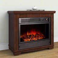 Argo Furniture Alessandra Electric Fireplace, Walnut N8