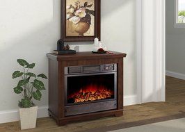 Argo Furniture Alessandra Electric Fireplace, Walnut N10