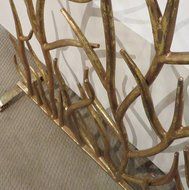Gold Twig Branch Iron Firescreen | Open Tree Metal Fireplace Screen N4