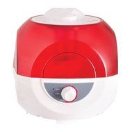 HealthSmart Bubble Mist Cool Mist Ultrasonic Humidifier, Whisper Quiet, Filter Free, Red and White N4