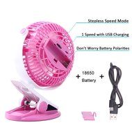 USB Rechargeable Battery Operated Clip On Fan, FLOVEME [ Mini Desk Fan ] Portable Handheld Electric Fan for Baby... N4