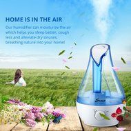 Seneo Cool Mist Ultrasonic Humidifier Personal Humidifier with 24-hour Per Fill, 380ml/hour Ultra high Humidifying... N2