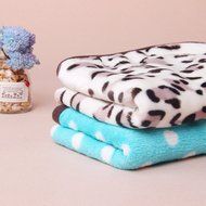 KAKA(TM) Pets Dog Cat Soft Blanket Coral Fleece Quilt Leopard Pattern L N2