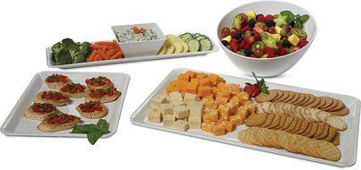 Carlisle 5554437 Balsam Melamine Angled Salad Bowl, 26 fl. oz., Bavarian Cream (Case of 6) N8