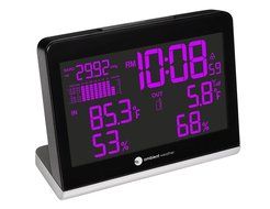 Ambient Weather WS-8600 Weather Station Clock with 256 Color Changing Wireless Temperature Humidity, and Barometer... N6