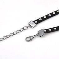 new women Round Rivet leather Punk Choker Gothic Stylish Bracelet Necklace black N3
