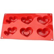 ShangYou 6-Cavity Heart Shape Silicone Mold for Homemade Bread Muffin Cheesecake Cornbread Brownie