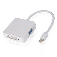 DOUBLETHREE 3 In 1 1080P Display Port DP to HDMI VGA DVI Adapter Converter Cable for MacBook N8