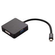 DOUBLETHREE 3 In 1 1080P Display Port DP to HDMI VGA DVI Adapter Converter Cable for MacBook N9