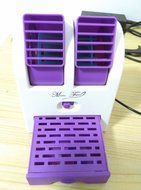 Srasi Mini USB Table Desk Portable Fan Dual Air Outlet Bladeless Fan Air Conditioning Fan (Blue) N2