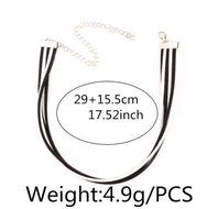 Fashion Velvet Trend Western Black and white stripes Multilayer Choker Necklace N2