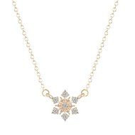 Simple Sweet Jewelry Snow Snowflake Pendant Necklace Winter Wonderland N2
