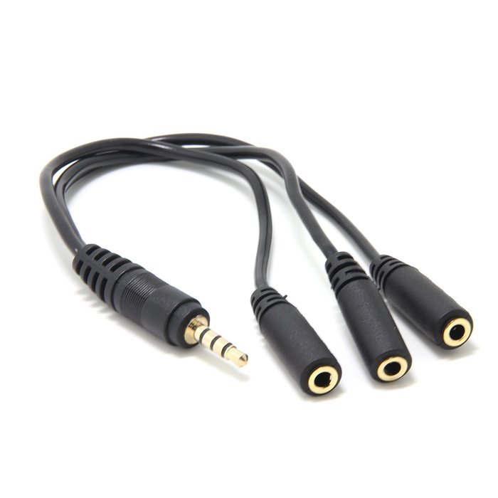 eBayson 3.5mm (1/8") TRRS 4-Pole/3-Rings Male to 3x Female 3.5mm TRRS 4-Pole/3-Rings Stereo Splitter Audio Cable... N2