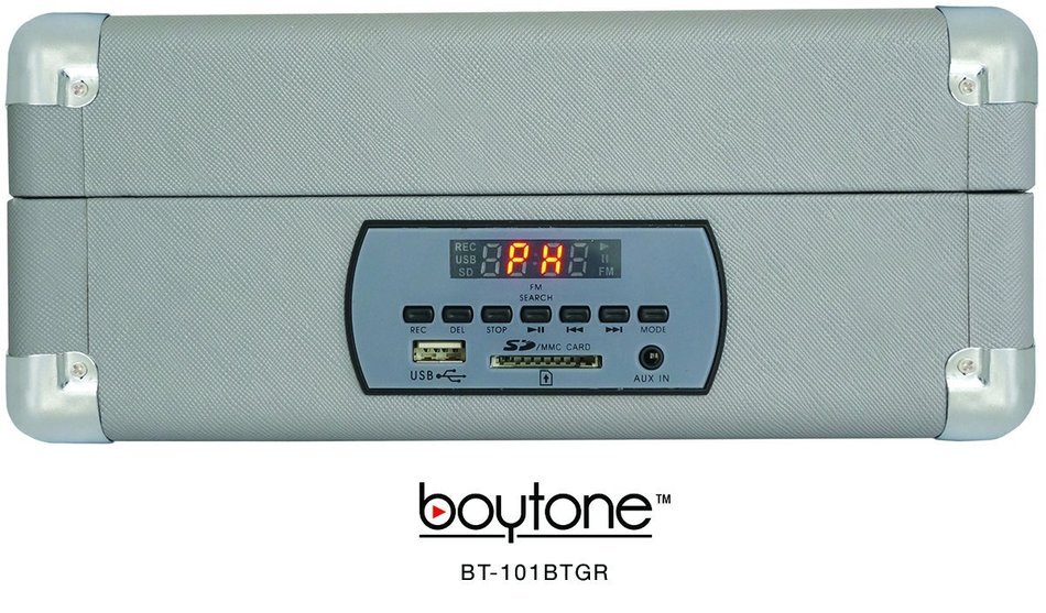 Boytone BT-101TBWT 5 in 1 Briefcase Record Player AC-DC Built in Rechargeable Battery, With 2 Stereo Speakers... N13