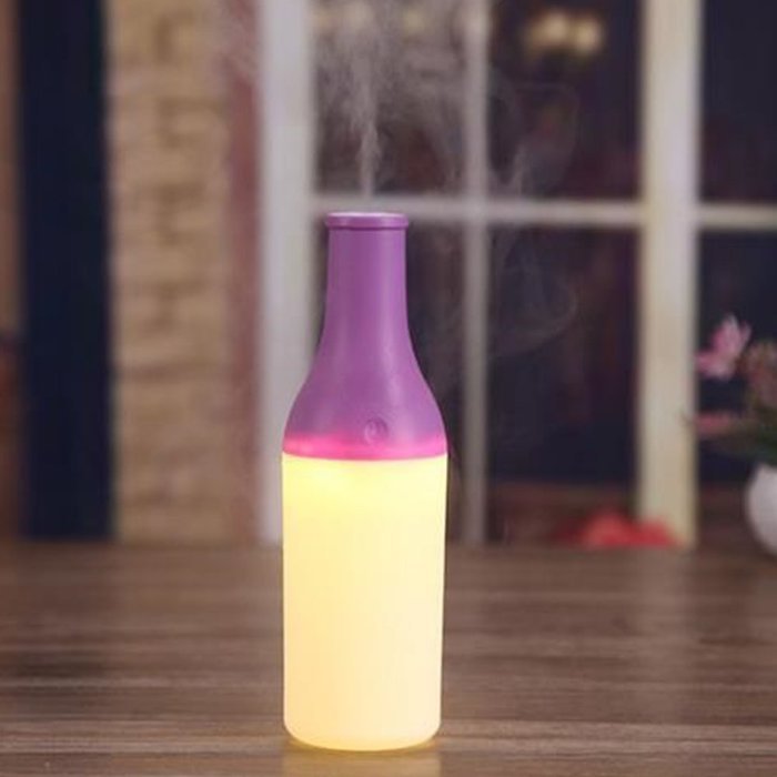 Happy Hours - Cool Bottle USB Air Humidifier with Led Night Lights Function / Aromatherapy Essential Oil Diffuser... N4