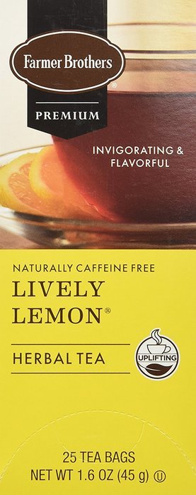 Farmer Brothers Lively Lemon Herbal Tea- Caffeine Free, 25 bags N2