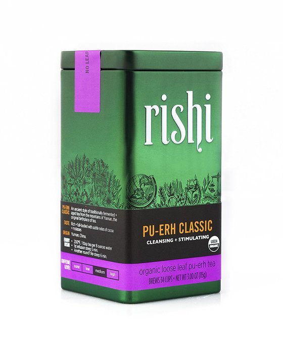 Rishi Tea Organic Pu-erh Classic Loose Leaf Tea, 3.00 Ounces Tin
