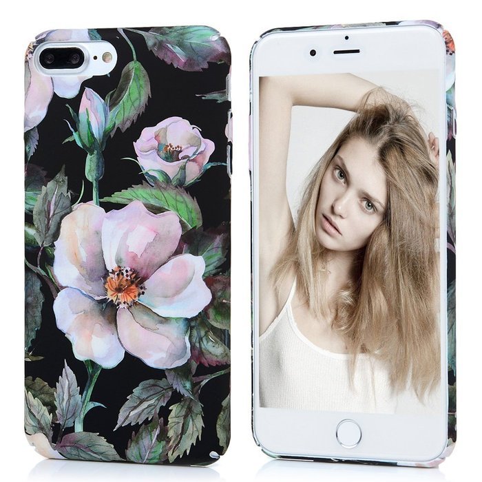iPhone 7 Plus Case (5.5"), YOKIRIN Printed Fashion Full Matte Hard Touch Slim-Fit Flexible PC Texture Flower Coated... N15