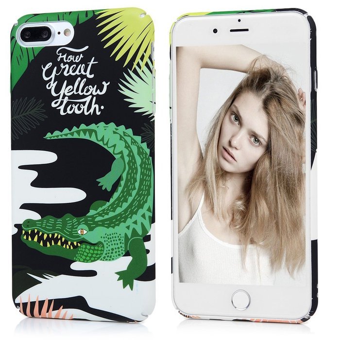 iPhone 7 Plus Case (5.5"), YOKIRIN Printed Fashion Full Matte Hard Touch Slim-Fit Flexible PC Texture Flower Coated... N21