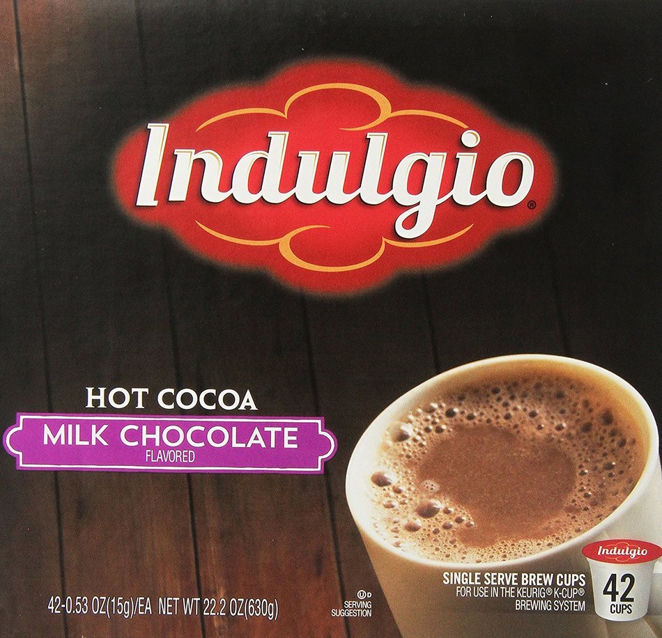 Indulgio Milk Chocolate Cocoa Single Serve for Keurig K-Cup Brewers, 24 Count N15