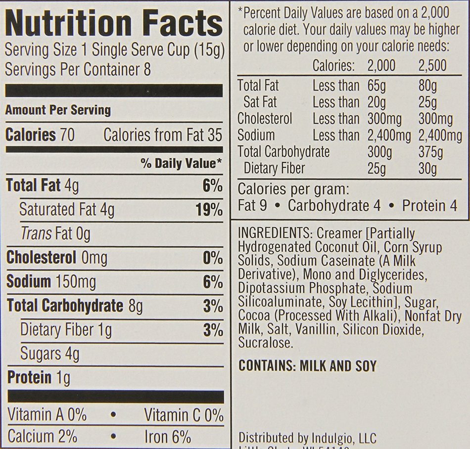 Indulgio Milk Chocolate Cocoa Single Serve for Keurig K-Cup Brewers, 24 Count N16