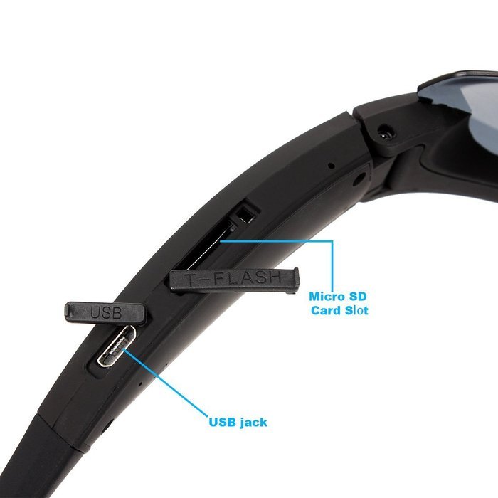 Campark&reg; HD Sports Video Sunglasses Camera,120 degrees Wide Angle Lens, Polarized lenses with Free 8G Micro SD... N5