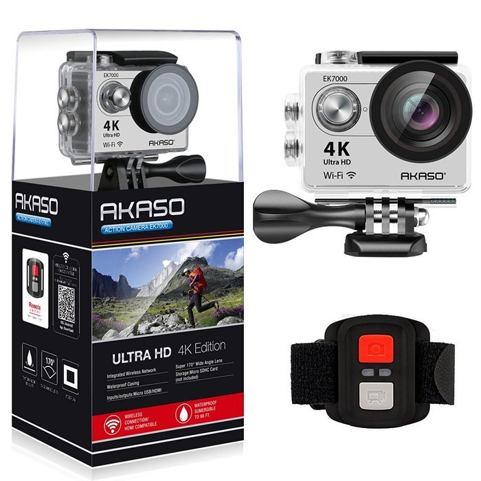 AKASO EK7000 4K WIFI Sports Action Camera Ultra HD Waterproof DV Camcorder 12MP 170 Degree Wide Angle 2 inch LCD... N5