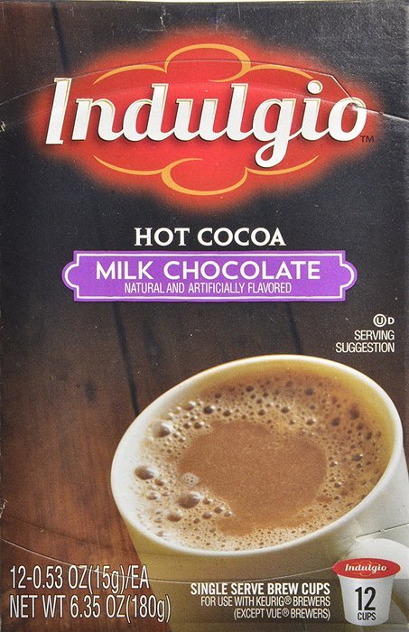 Indulgio Milk Chocolate Cocoa Single Serve for Keurig K-Cup Brewers, 24 Count N21