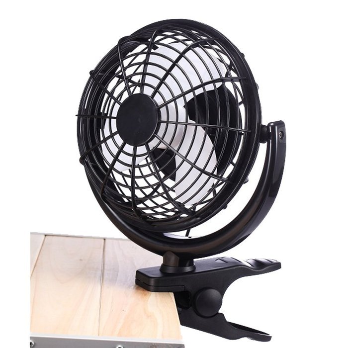 Lileng 823 Desktop Clip Fan USB Charging&battery Power Supply Clip Base 2 Speeds Mini Portable Fan N3