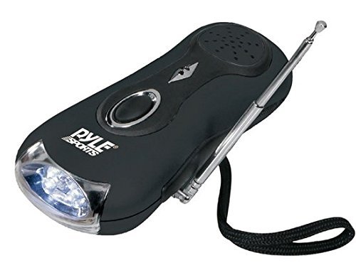 PYLE PSDNL12BK Multi Function Hand Crank LED Lantern with AM/FM Radio