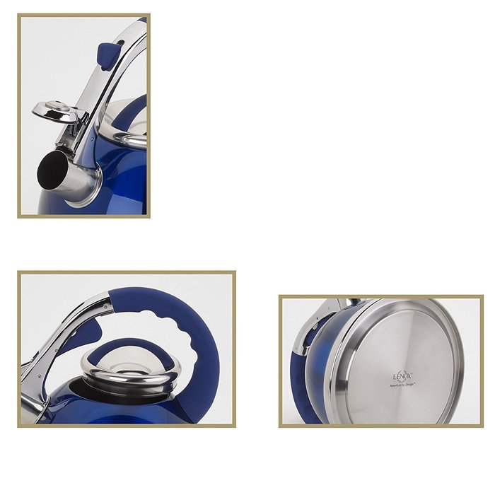 Lenox L-12185 SS Tea Kettle, 2.5-Quart, Gold N8
