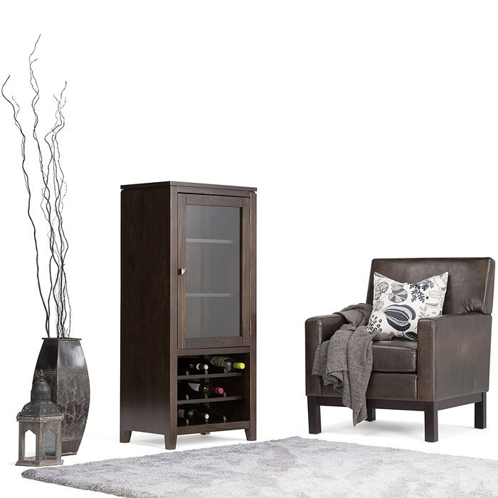 Simpli Home Cosmopolitan Medium Storage Cabinet, Coffee Brown N15