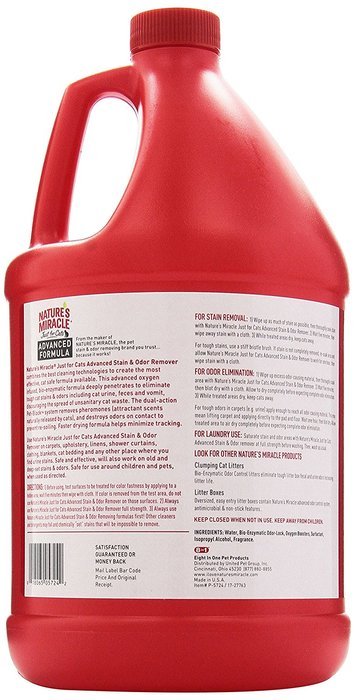 Nature's Miracle Just for Cats Advanced Stain And Odor Formula 128oz (Gallon) N4