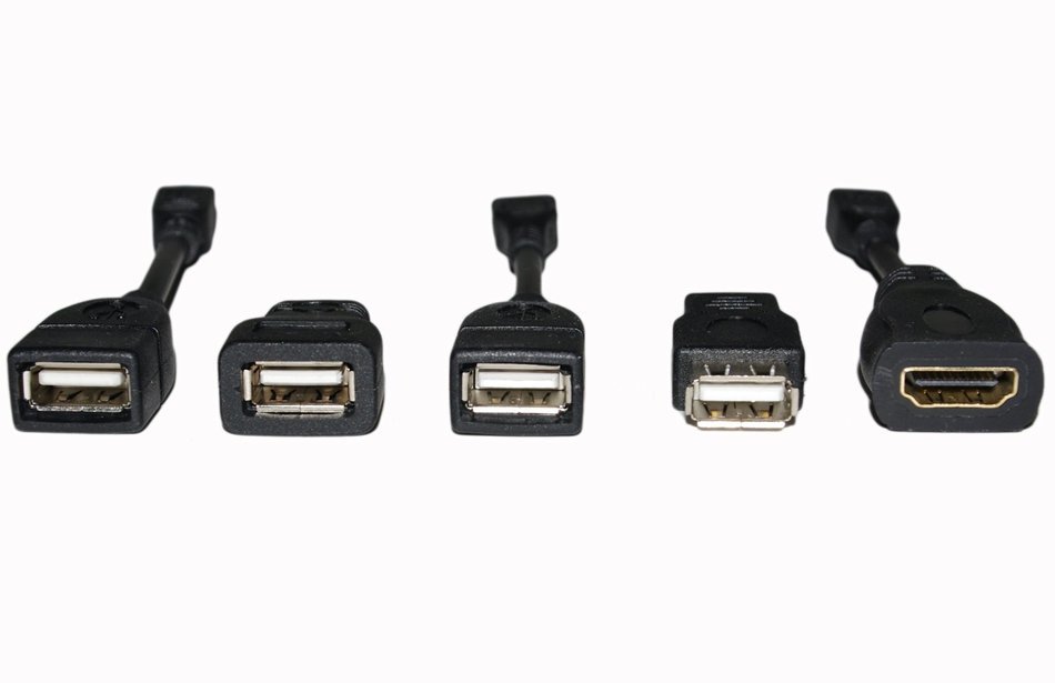 BobjGear Cable Adapter Set 5-Pack of Most Commonly Needed Adapters for Tablets and Devices: Micro USB OTG; Mini... N3