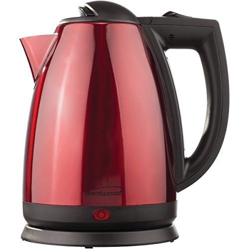 New BRENTWOOD KT-1805 1.7-Liter Red Stainless Steel Electric Cordless ...