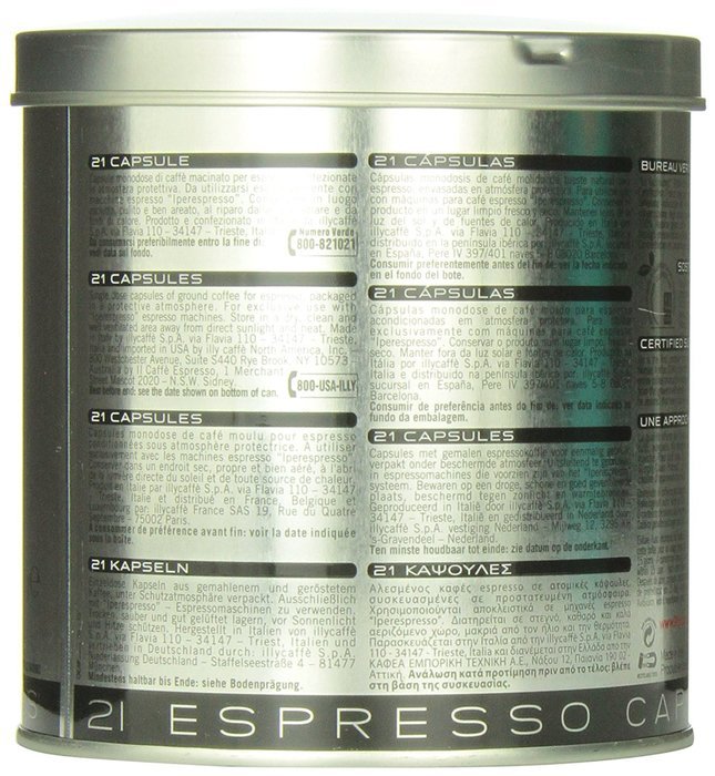 illy iperEspresso Capsules Dark Roasted Coffee, 5-Ounce, 21-Count Capsules N11