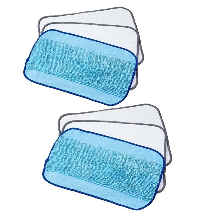 6-Pack Microfiber Cleaning Cloths 4 Dry+2 Wet Cloth Pro-Clean Mopping ...