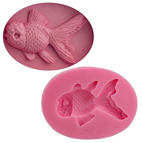Mr.S Shop 3D Goldfish Silicone Mold Candy Cake Mold Cookie Chocolate Ice Mold DIY Cake Decorations Tools, Small... N3
