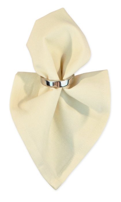 DII 100% Cotton, Machine Washable Everyday Basic Buffet Napkin, 16 x 16", Cream, Set of 12 N16