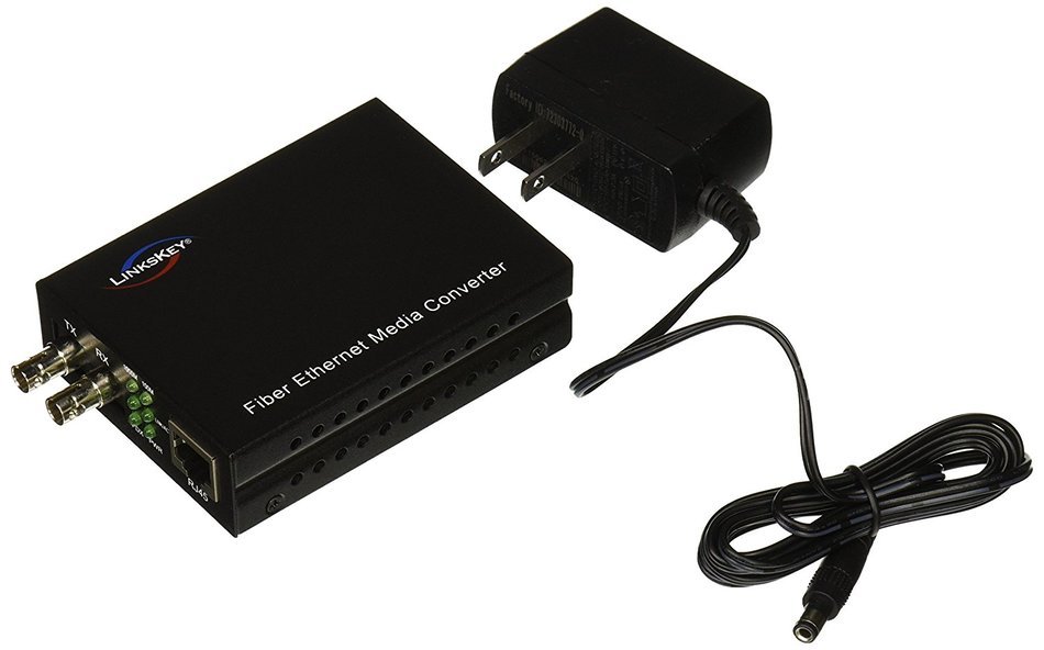 Linkskey 1000TX to 1000FX Multi-Mode ST Fiber Converter (LKS-FCM32T-05)