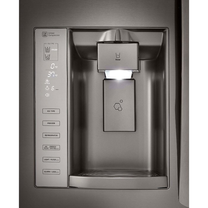 LG Stainless Steel 24 cu. ft. Ultra Capacity 3-Door French Door Refrigerator with Dual Ice Makers, Black N4