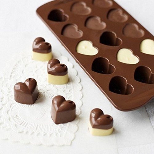 "Heart Chocolate Cake Cookie Muffin Silicone Mould" shopping N4