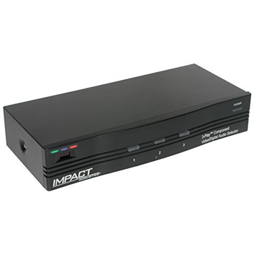 C2G / Cables to Go 40324 3-Play Component Video and TOSLINK Digital Audio High Performance Selector Switch (Black) N4
