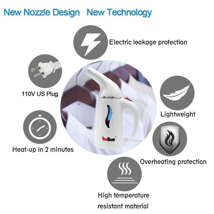 Handheld Garment Steamers for Clothes, Powerful Fast Heat-up Fabric Steamer Perfect for Home and Travel N3