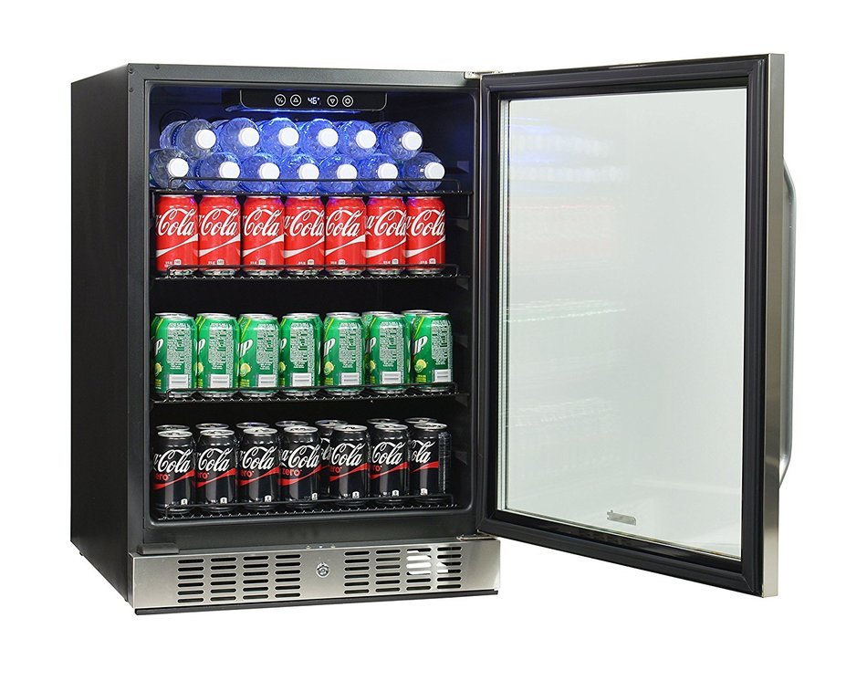 NewAir ABR-1770 177 Can Deluxe Beverage Cooler, Black/Stainless Steel N6
