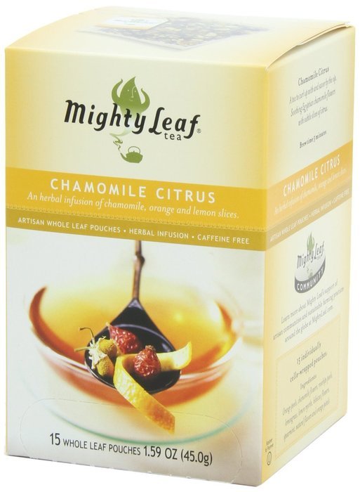 Mighty Leaf Tea Chamomile Citrus, 15-Count Whole Leaf Pouches (Pack of 3) N6