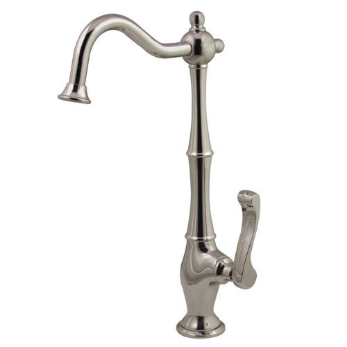 Kingston Brass Royale KS1198FL+ Low-Lead Cold Water Filtration Faucet, 5-1/4-Inch Spout Reach, Satin Nickel by...