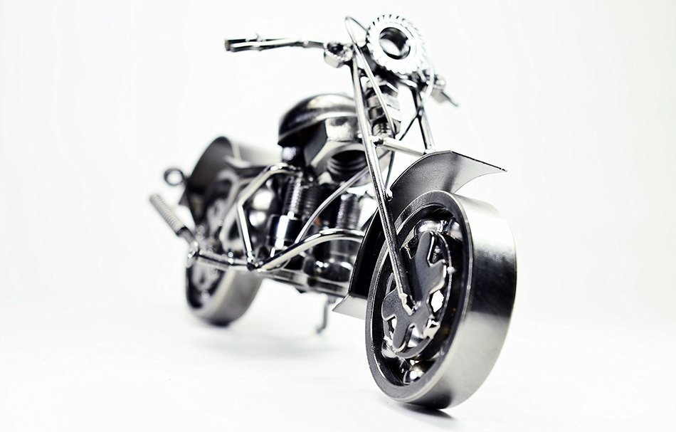 Metal sculpture - Retro Classic Handmade Iron Motorcycle unique metal art decor - home d&eacute;cor (Copper tainted GTO1... N6