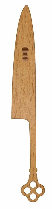Talisman Designs 1771 Get Real Beech Wood Serving Knife, Key Design N2