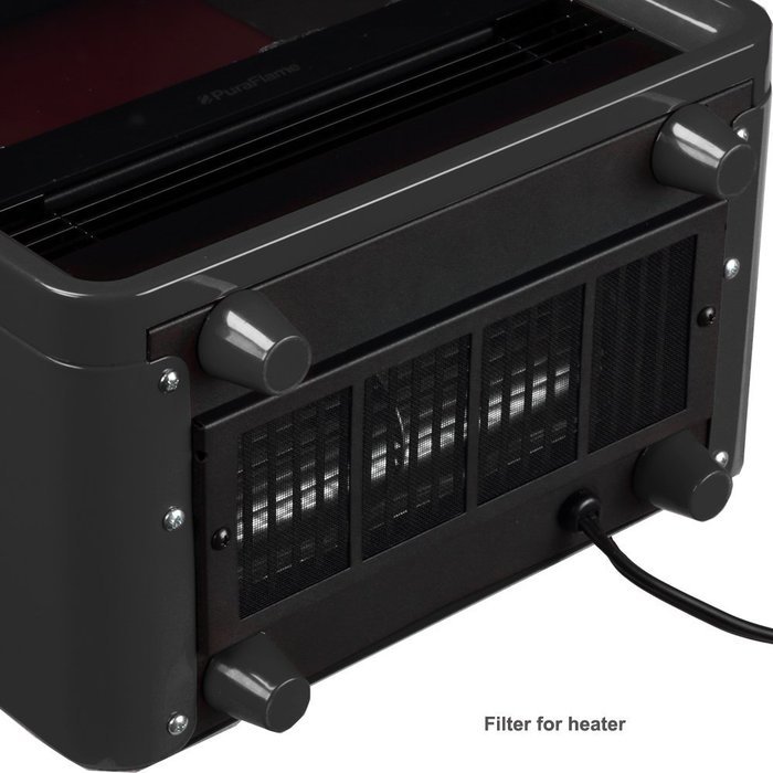 PuraFlame Octavia White 12 inch Portable electric Heater, Eco freindly, 1500W N7